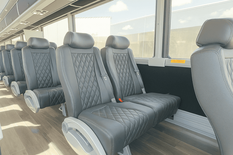 interior of Charter Bus Rental Wylie charter bus